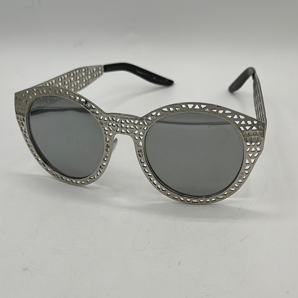 Accessories - Silver laser cut steampunk sunglasses with gray lenses